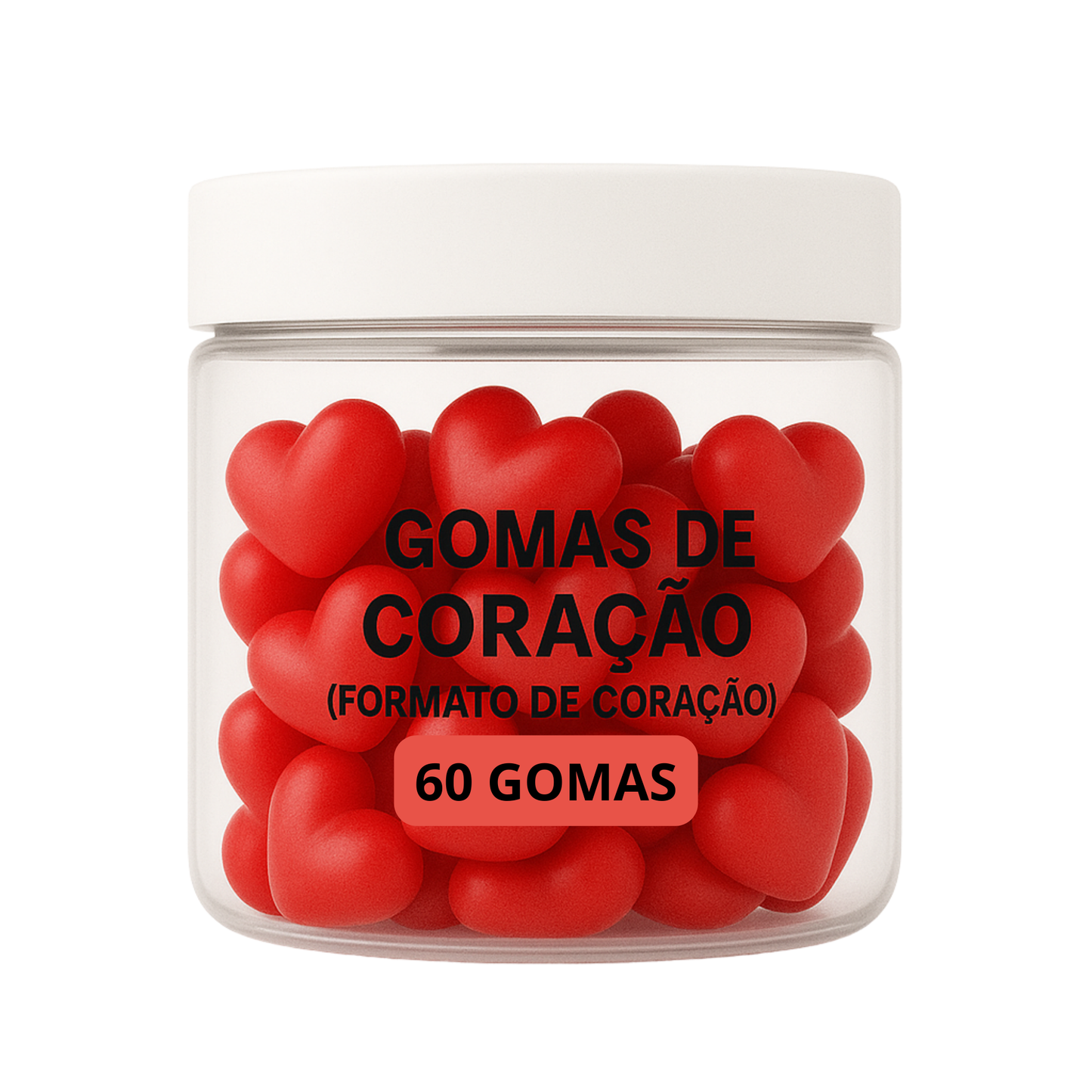 Terceirização de Gummies Memória e Foco CORAÇÃO (500-1000 unidades) 60 gomas