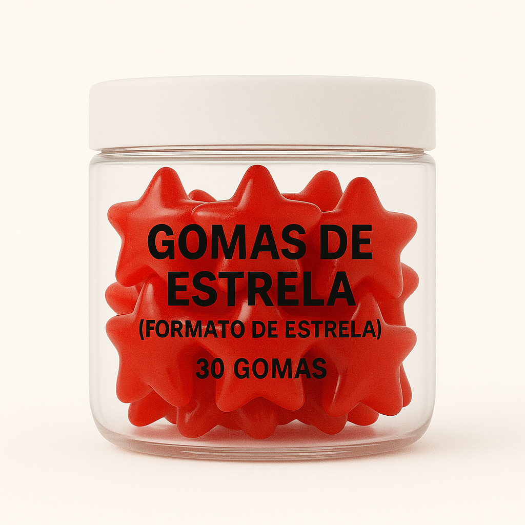 Terceirização de Gummies de Pré-Treino ESTRELA (500-1000 unidades) 30 gomas