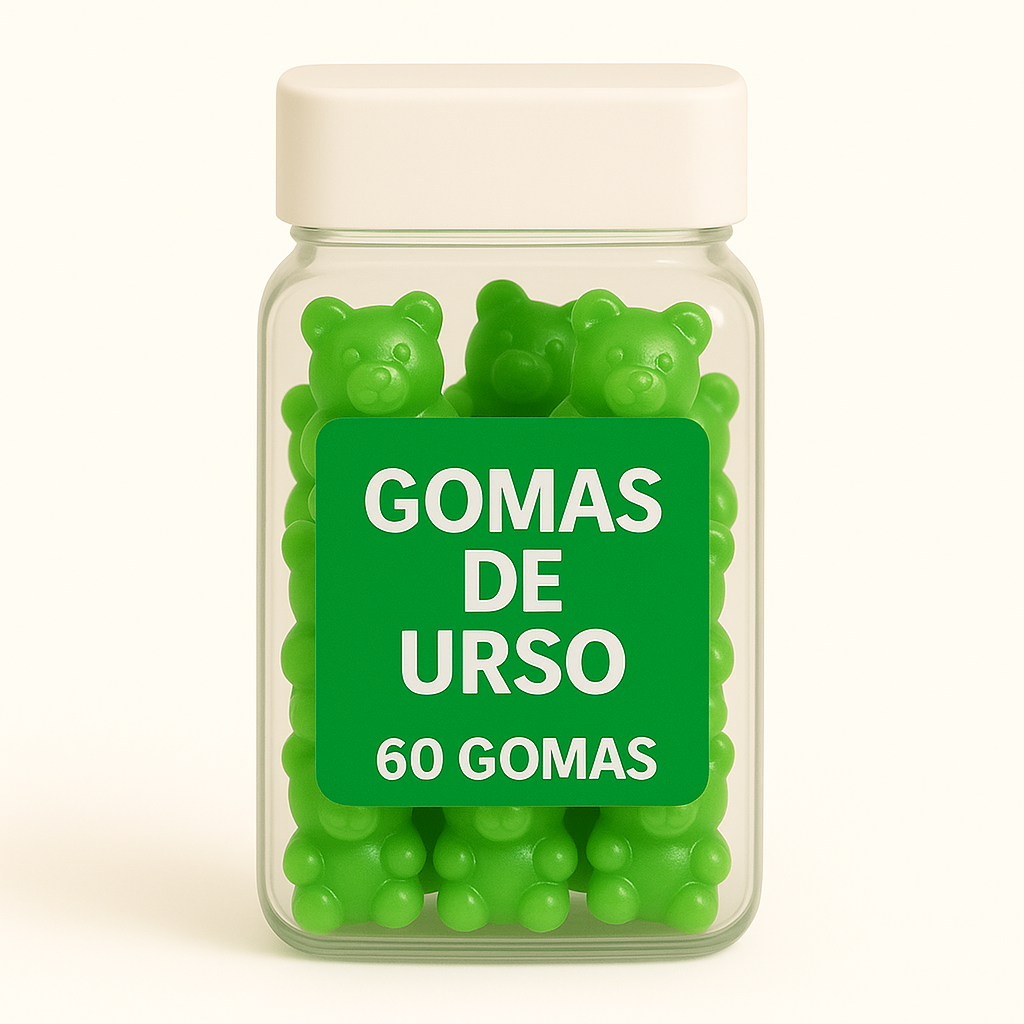 Terceirização de Gummies Foco e Memória URSO (500-1000 unidades) 60 gomas
