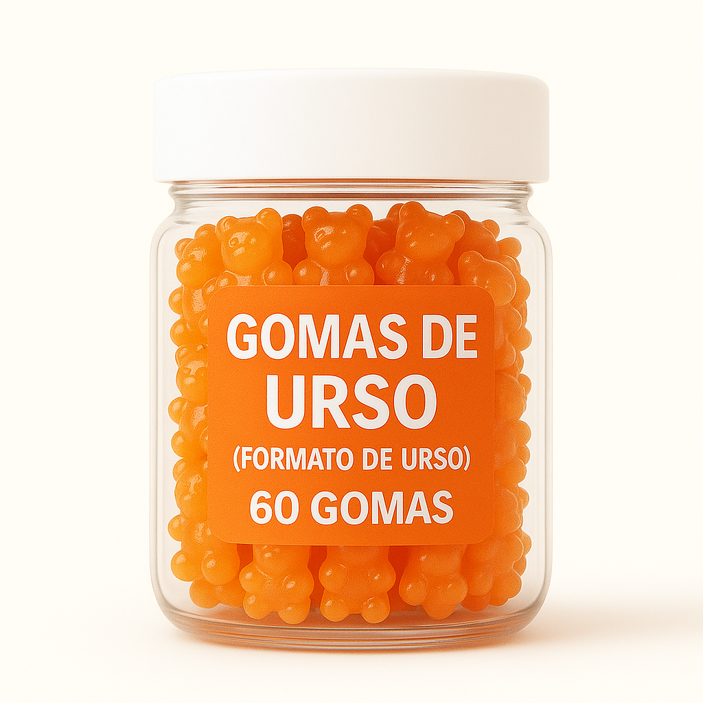 Terceirização de Gummies Foco e Memória URSO (500-1000 unidades) 60 gomas