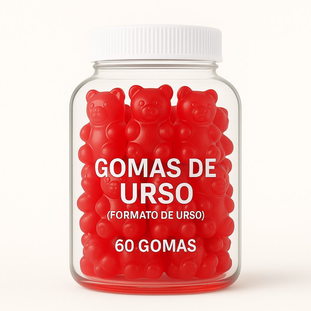 Terceirização de Gummies Foco e Memória URSO (500-1000 unidades) 60 gomas