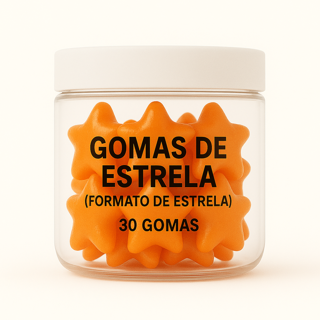 Terceirização de Gummies de Pré-Treino ESTRELA (500-1000 unidades) 30 gomas