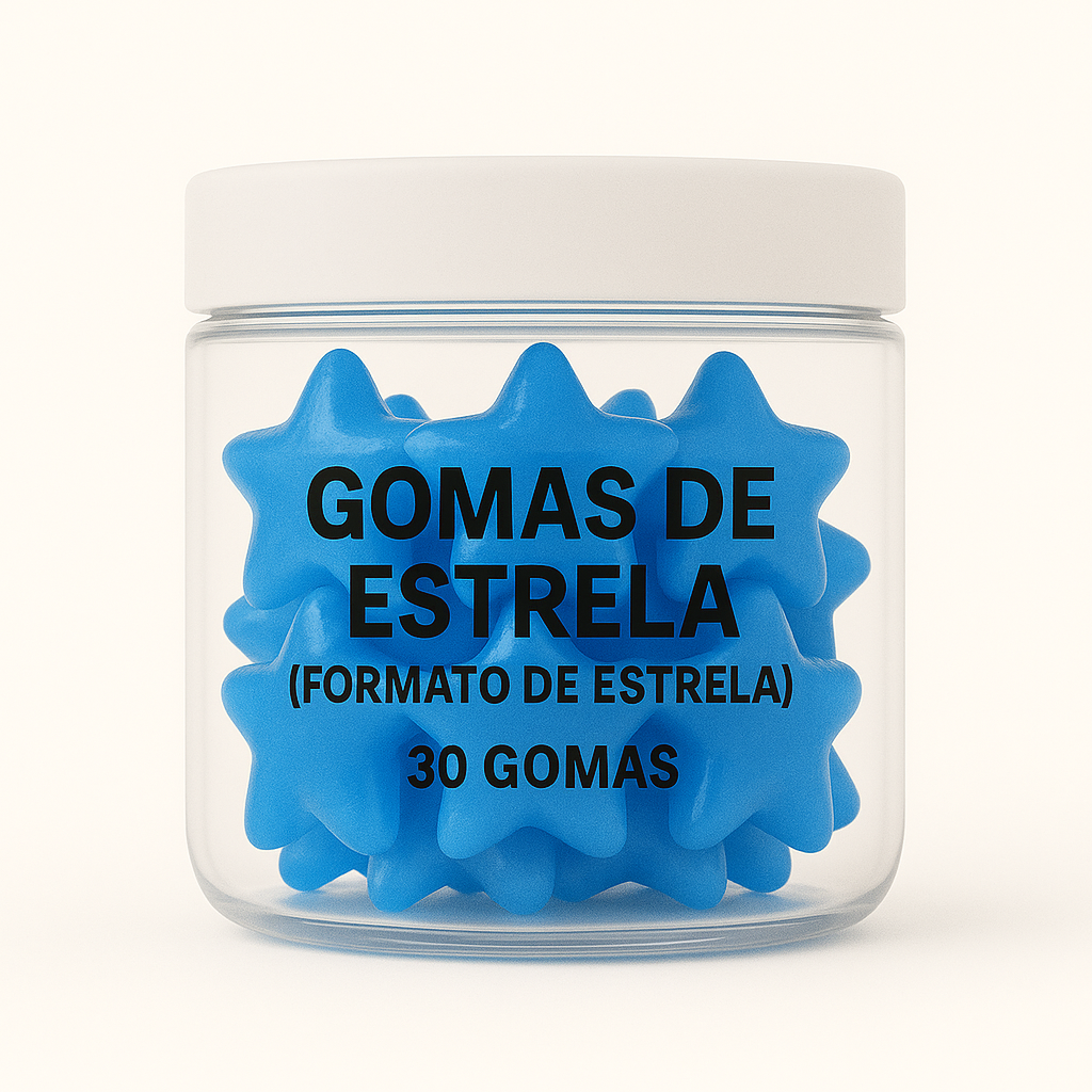 Terceirização de Gummies de Pré-Treino ESTRELA (500-1000 unidades) 30 gomas