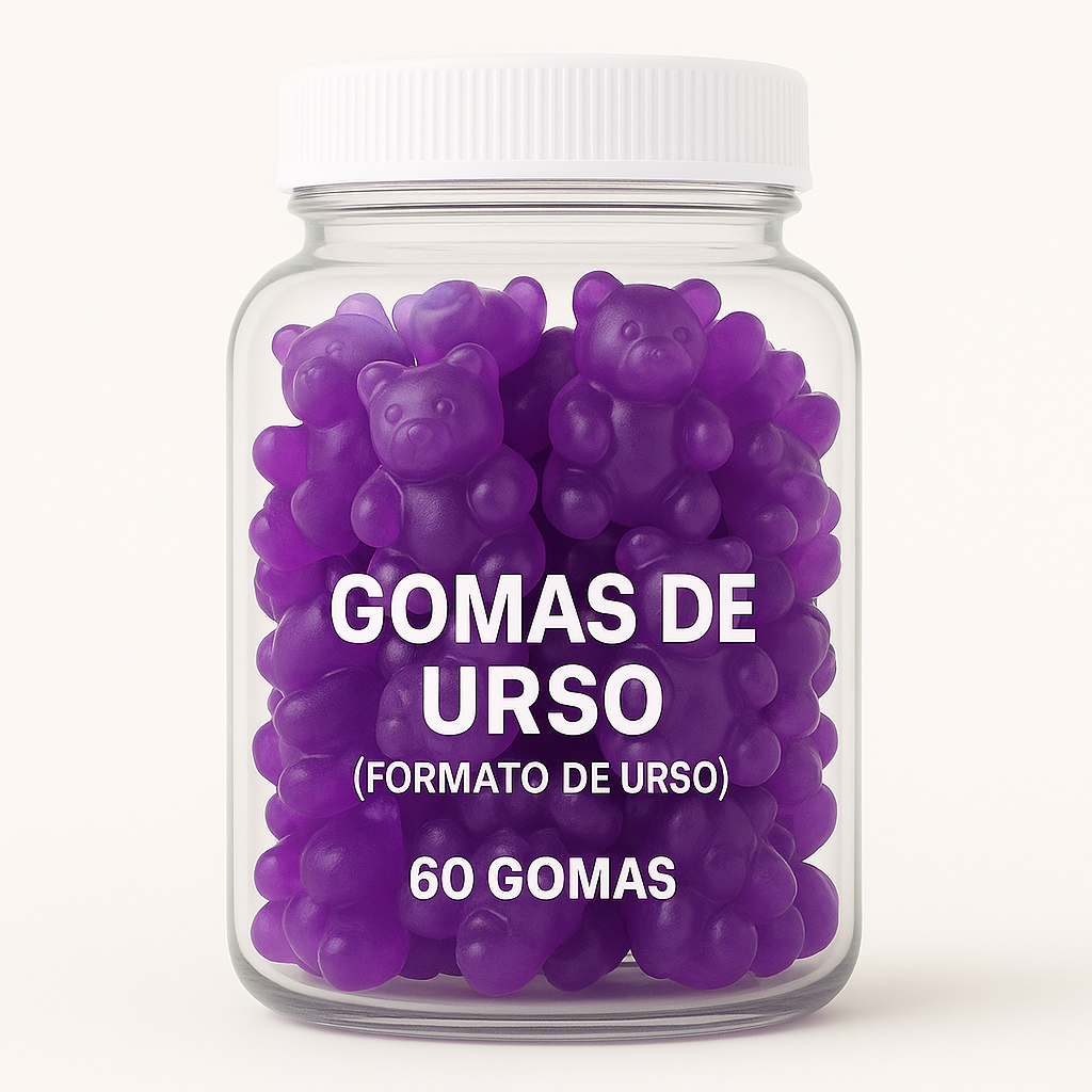 Terceirização de Gummies Foco e Memória URSO (500-1000 unidades) 60 gomas