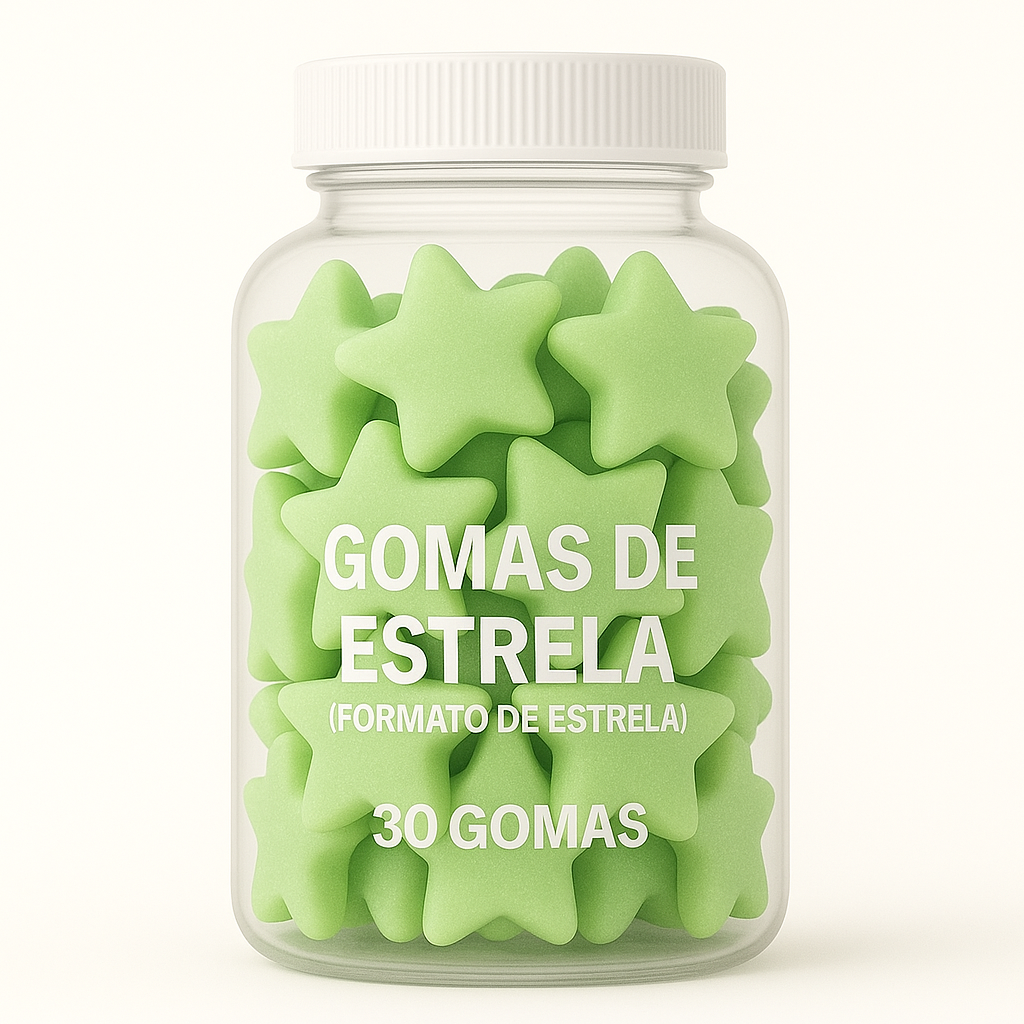 Terceirização de Gummies de Pré-Treino ESTRELA (500-1000 unidades) 30 gomas