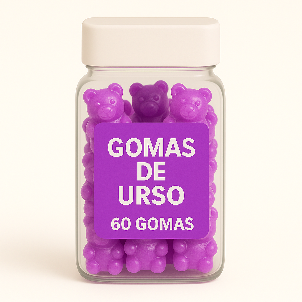Terceirização de Gummies Foco e Memória URSO (500-1000 unidades) 60 gomas