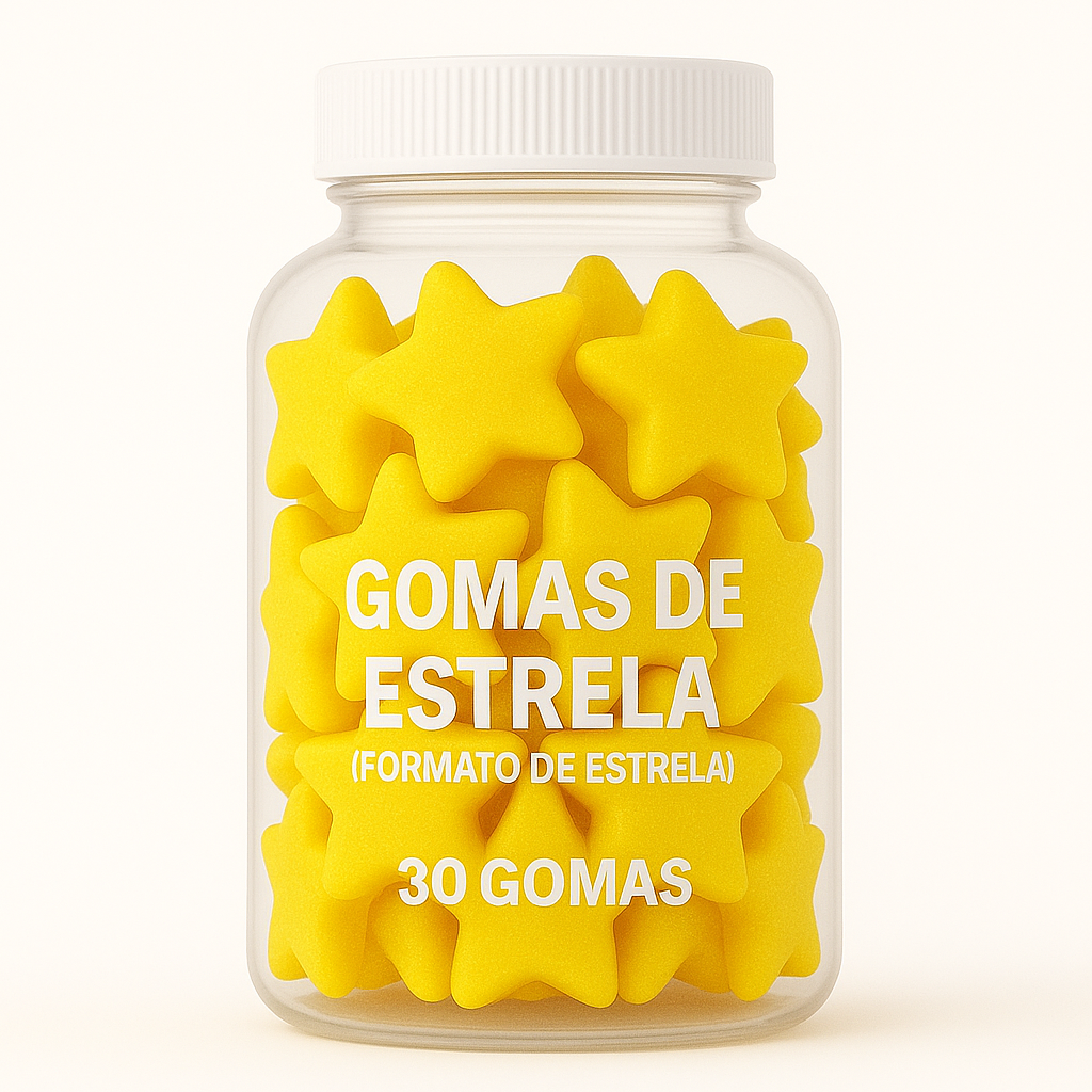 Terceirização de Gummies de Pré-Treino ESTRELA (500-1000 unidades) 30 gomas