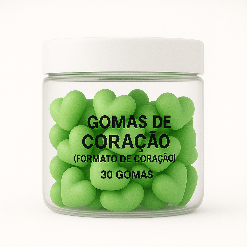 Terceirização de Gummies de Pré-Treino CORAÇÃO (500-1000 unidades) 30 gomas