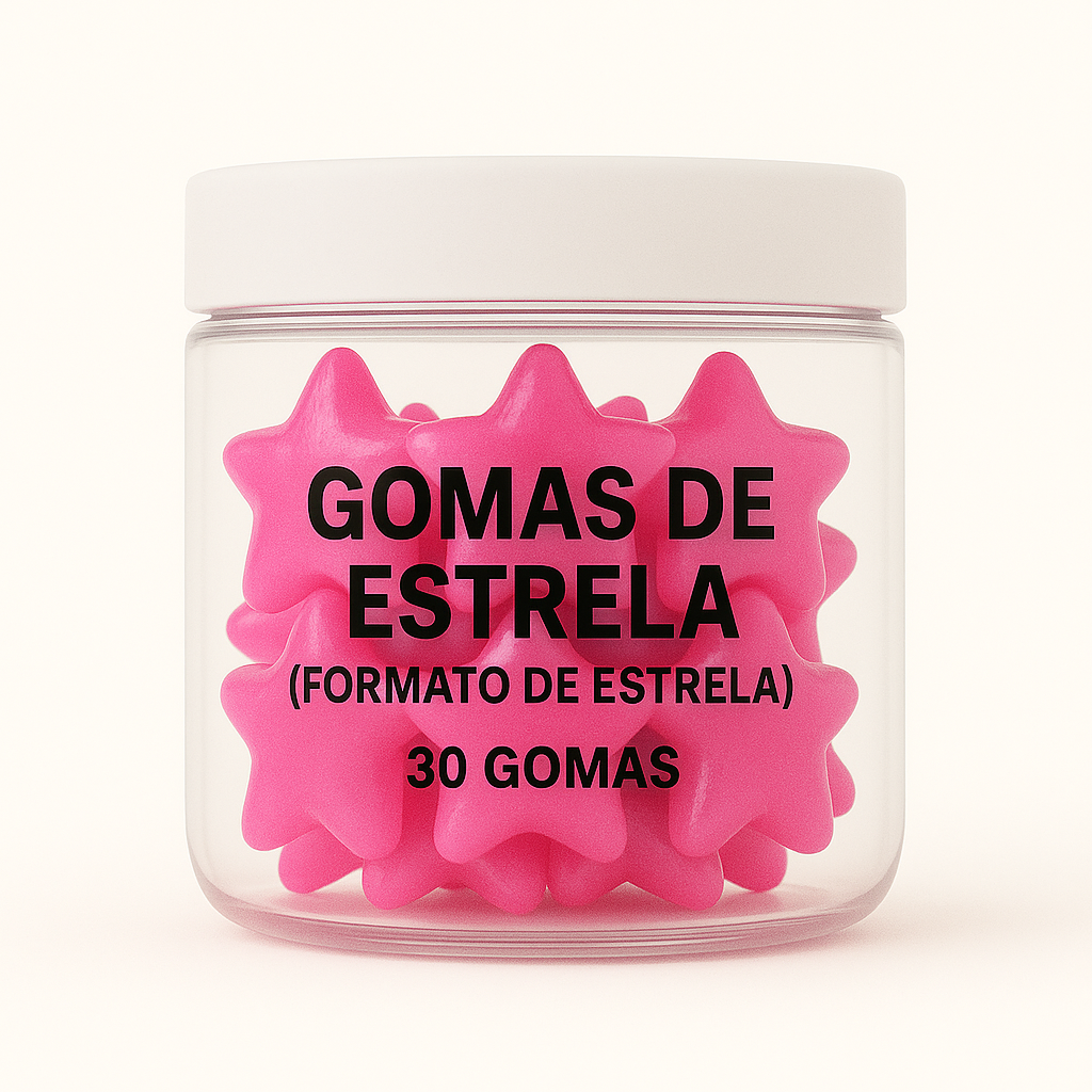 Terceirização de Gummies de Pré-Treino ESTRELA (500-1000 unidades) 30 gomas