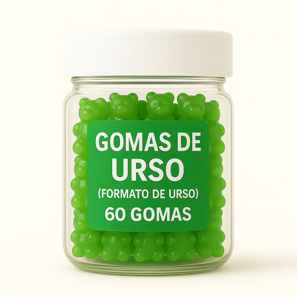 Terceirização de Gummies Foco e Memória URSO (500-1000 unidades) 60 gomas