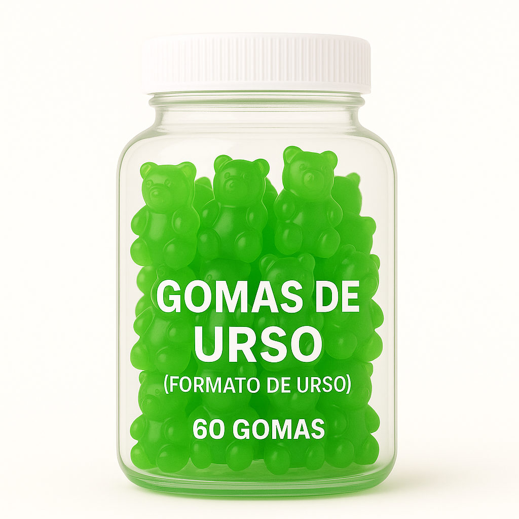 Terceirização de Gummies Foco e Memória URSO (500-1000 unidades) 60 gomas