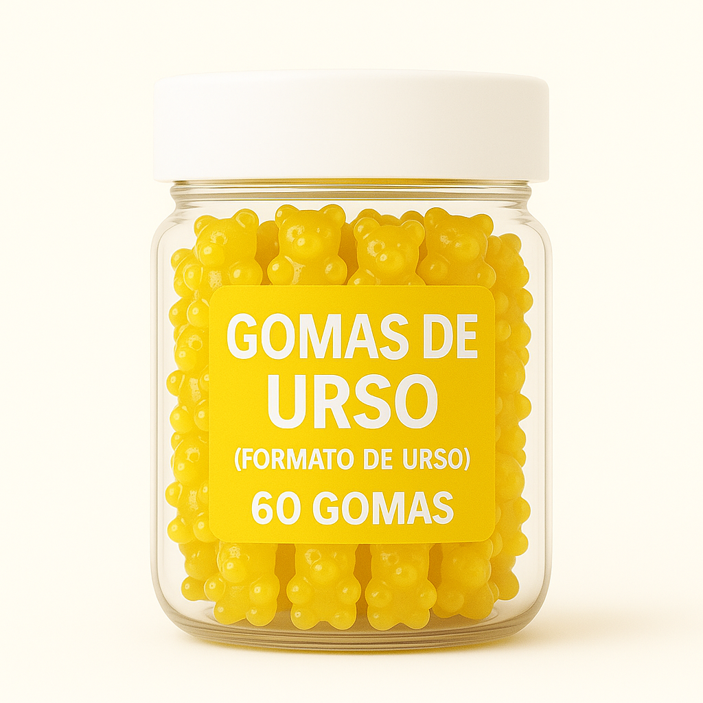 Terceirização de Gummies Foco e Memória URSO (500-1000 unidades) 60 gomas