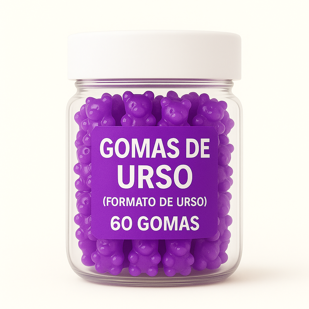 Terceirização de Gummies Foco e Memória URSO (500-1000 unidades) 60 gomas