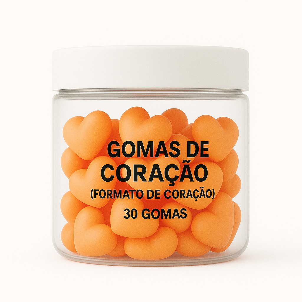 Terceirização de Gummies de Pré-Treino CORAÇÃO (500-1000 unidades) 30 gomas
