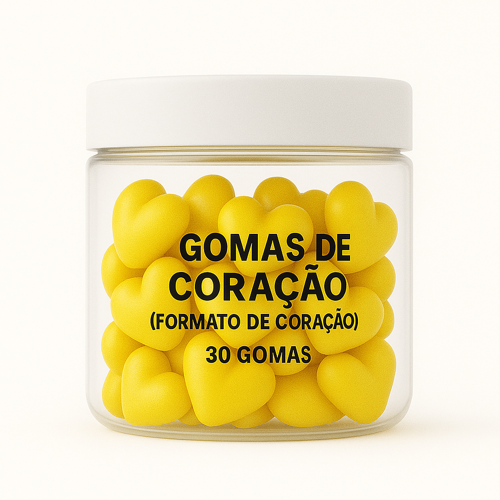 Terceirização de Gummies de Pré-Treino CORAÇÃO (500-1000 unidades) 30 gomas
