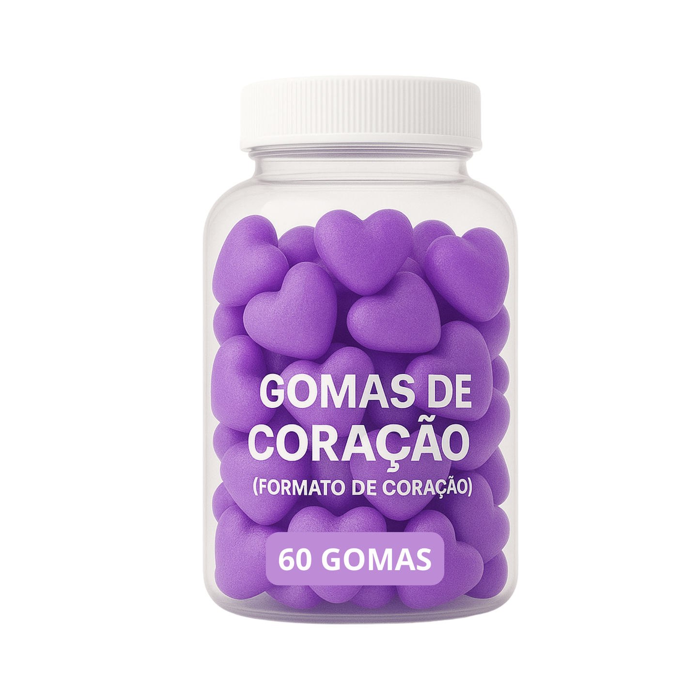 Terceirização de Gummies Memória e Foco CORAÇÃO (500-1000 unidades) 60 gomas