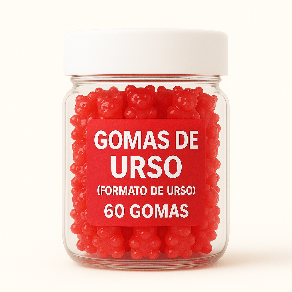 Terceirização de Gummies Foco e Memória URSO (500-1000 unidades) 60 gomas
