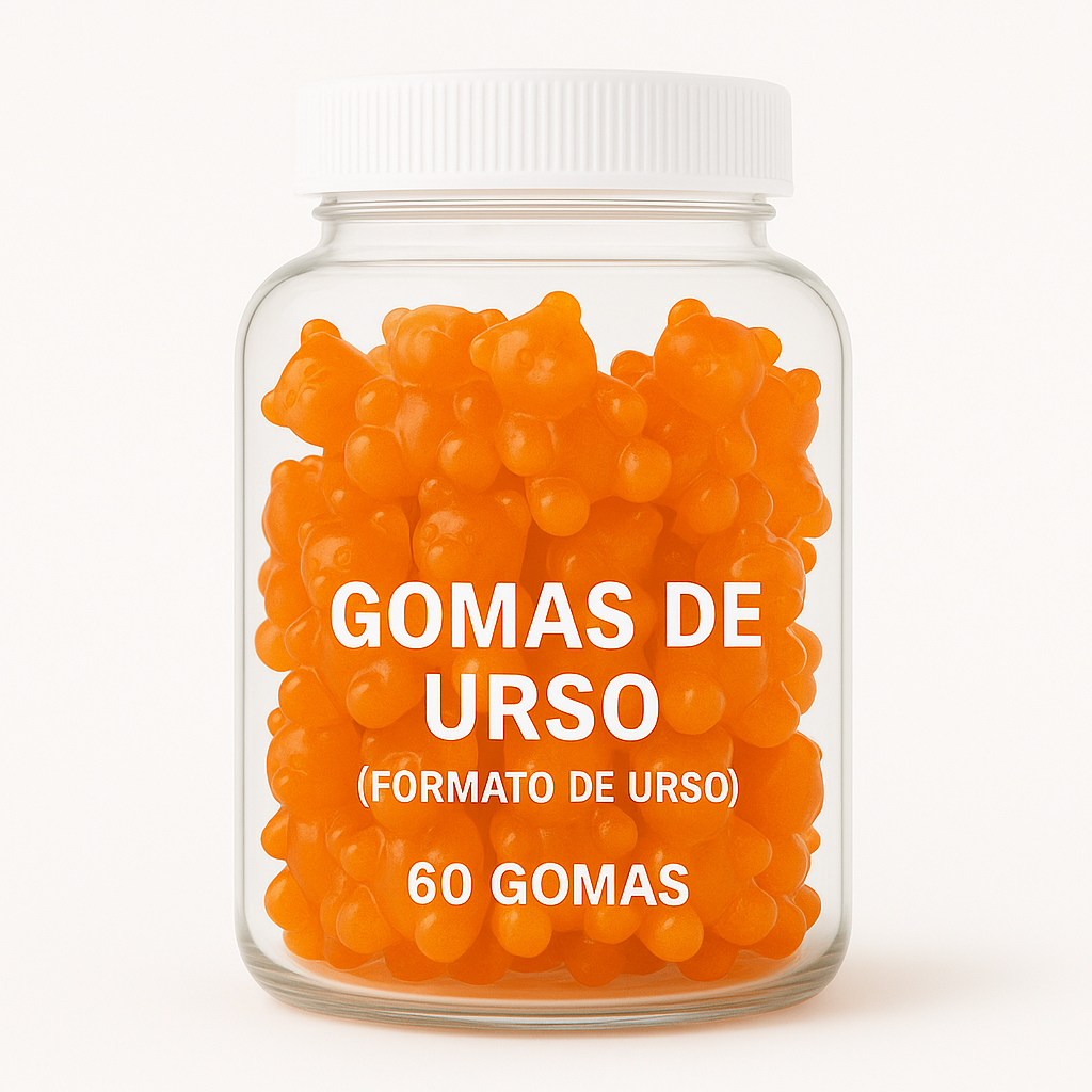 Terceirização de Gummies Foco e Memória URSO (500-1000 unidades) 60 gomas
