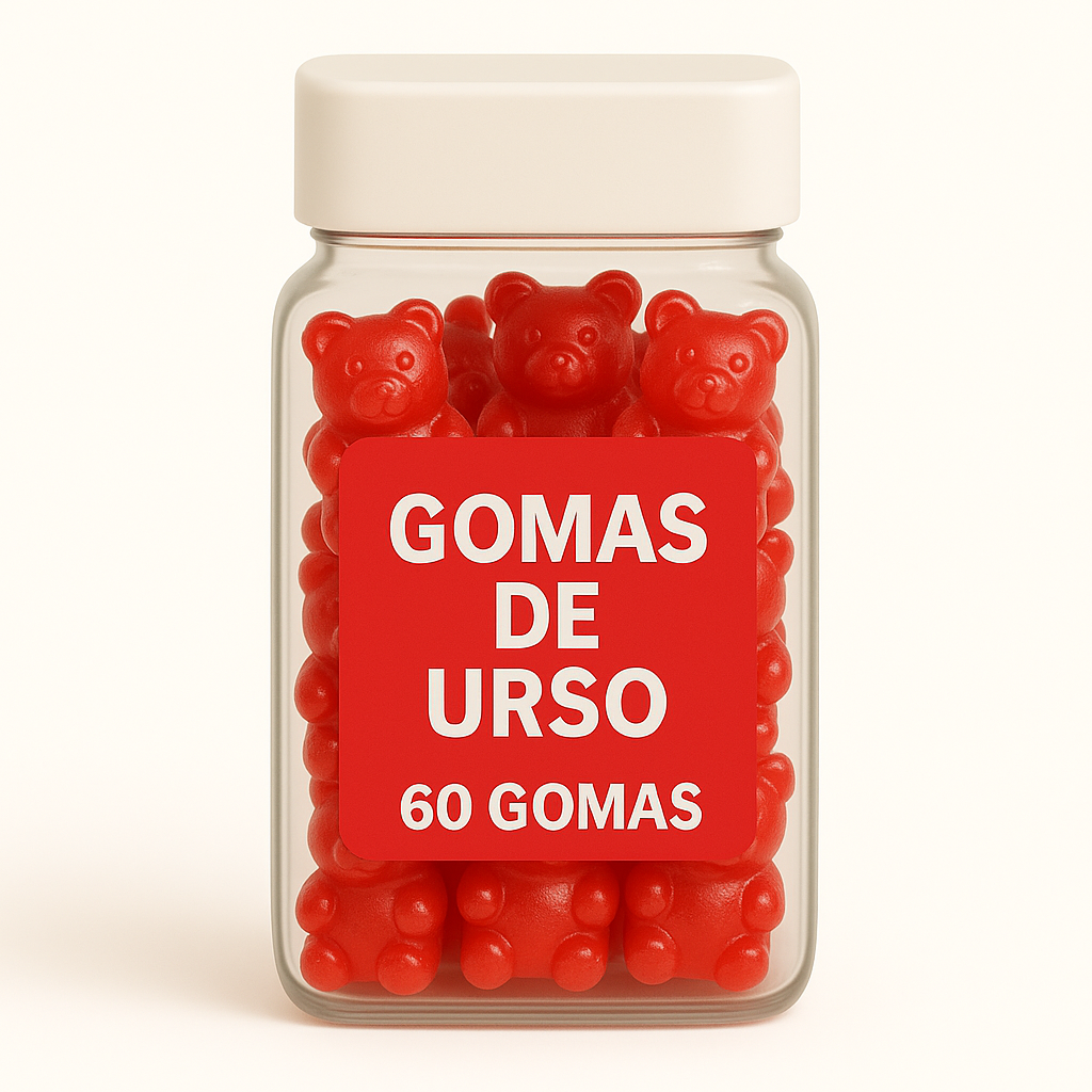Terceirização de Gummies Foco e Memória URSO (500-1000 unidades) 60 gomas