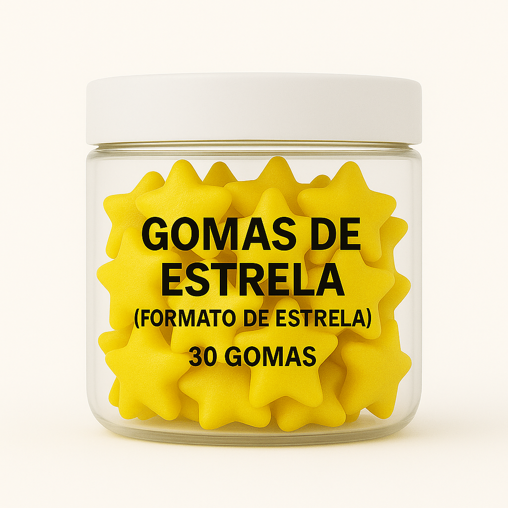 Terceirização de Gummies de Pré-Treino ESTRELA (500-1000 unidades) 30 gomas