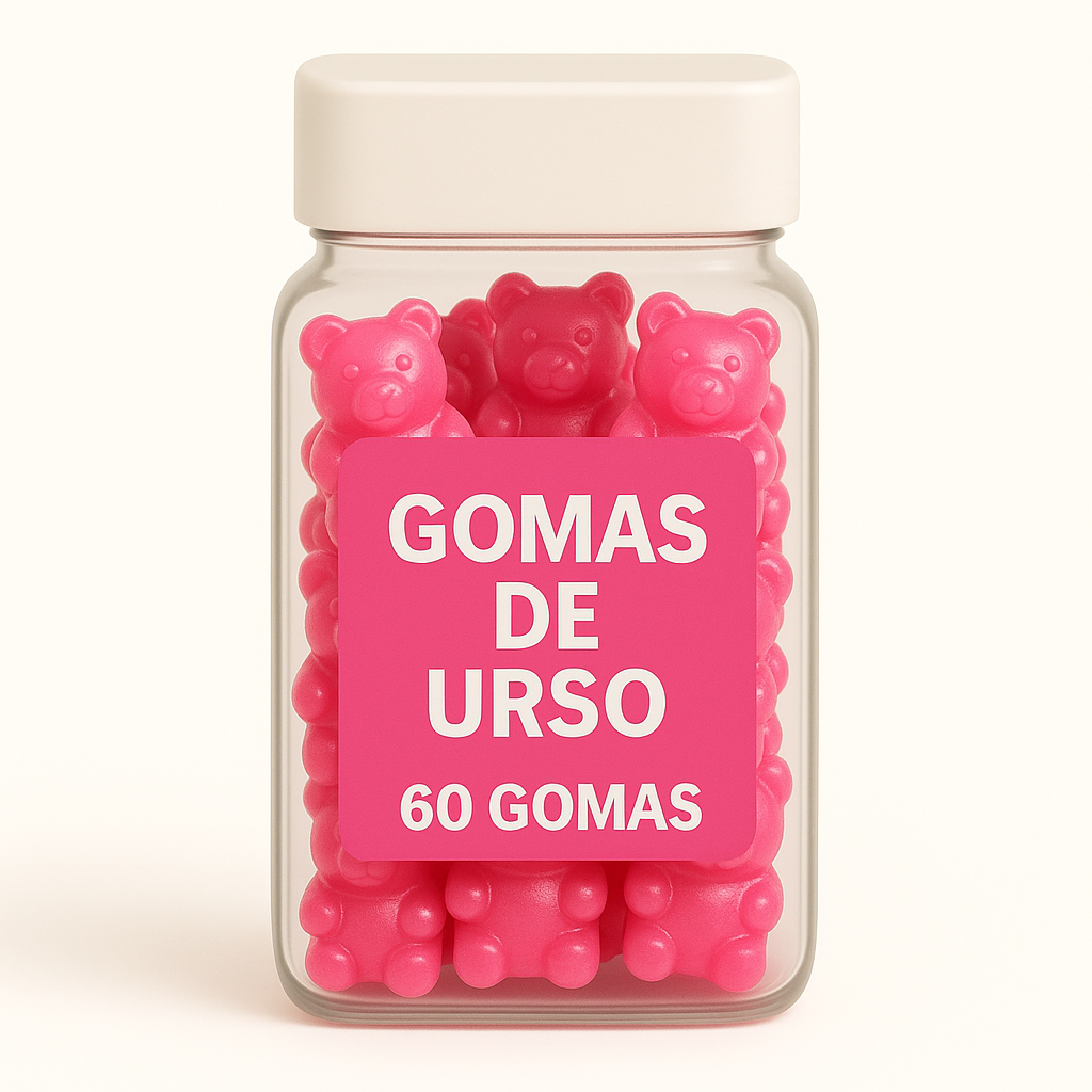 Terceirização de Gummies Foco e Memória URSO (500-1000 unidades) 60 gomas