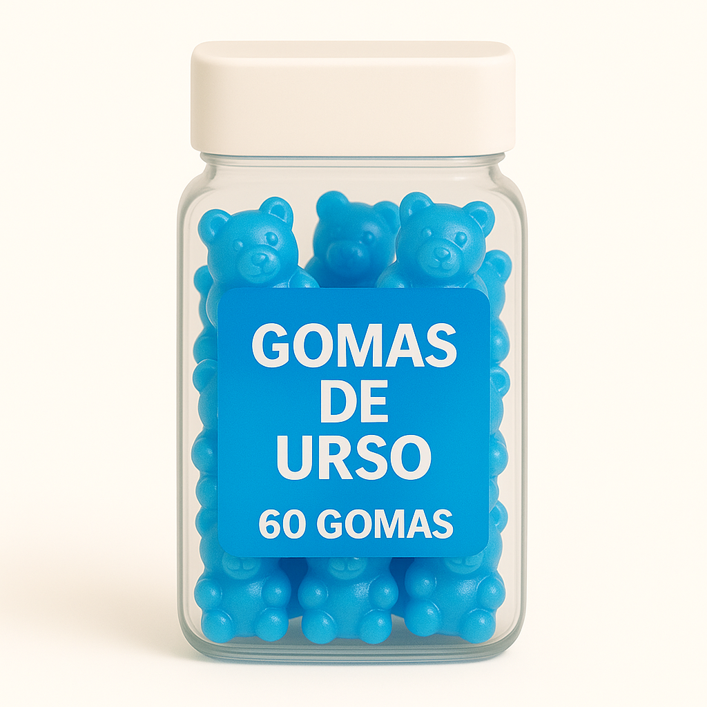 Terceirização de Gummies Foco e Memória URSO (500-1000 unidades) 60 gomas