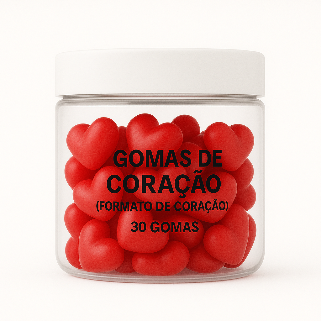Terceirização de Gummies de Pré-Treino CORAÇÃO (500-1000 unidades) 30 gomas