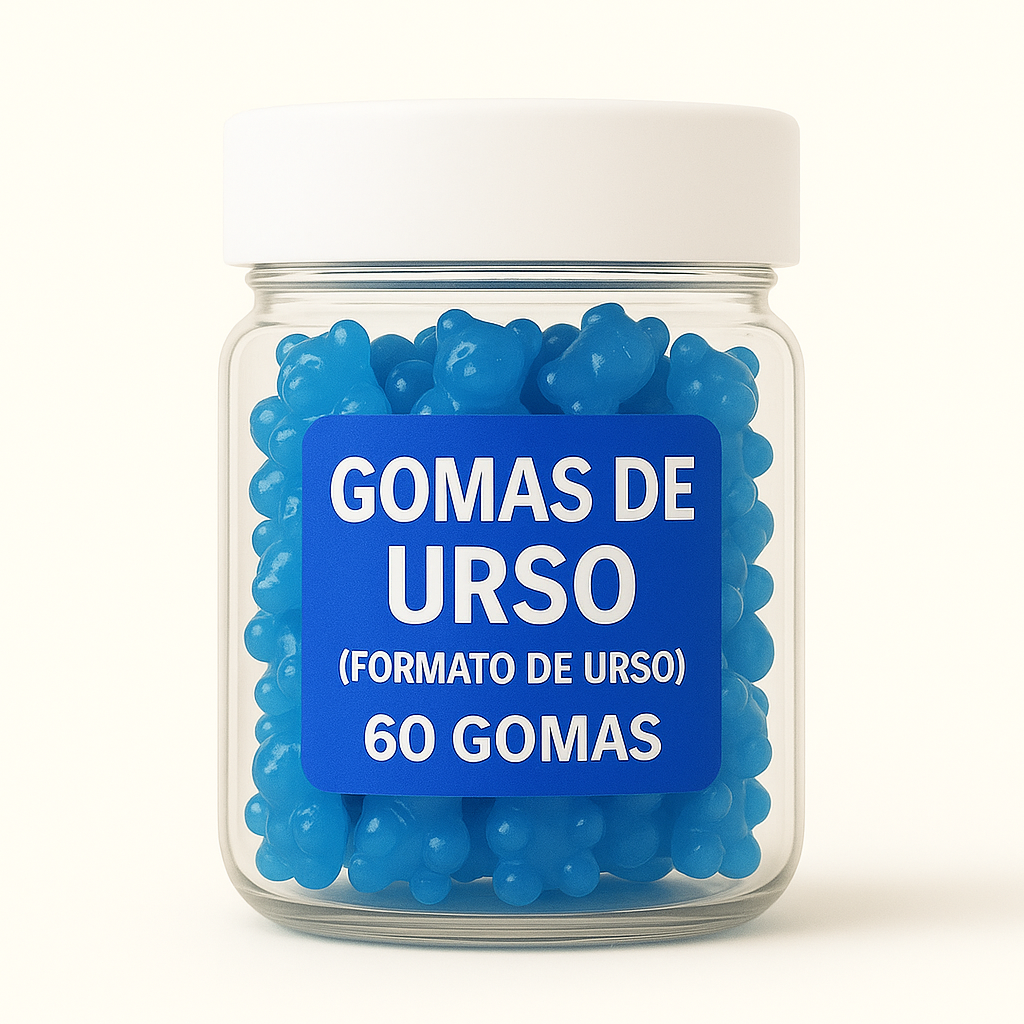 Terceirização de Gummies Foco e Memória URSO (500-1000 unidades) 60 gomas