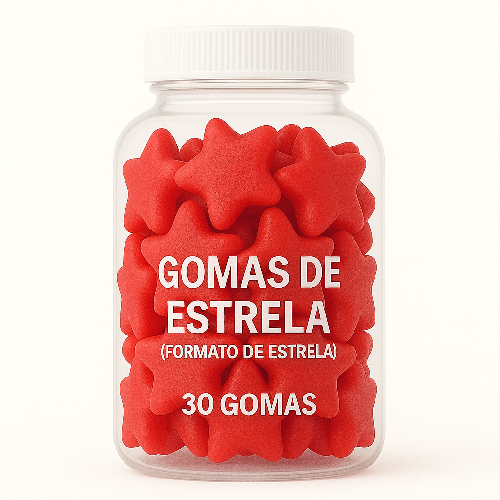 Terceirização de Gummies de Pré-Treino ESTRELA (500-1000 unidades) 30 gomas