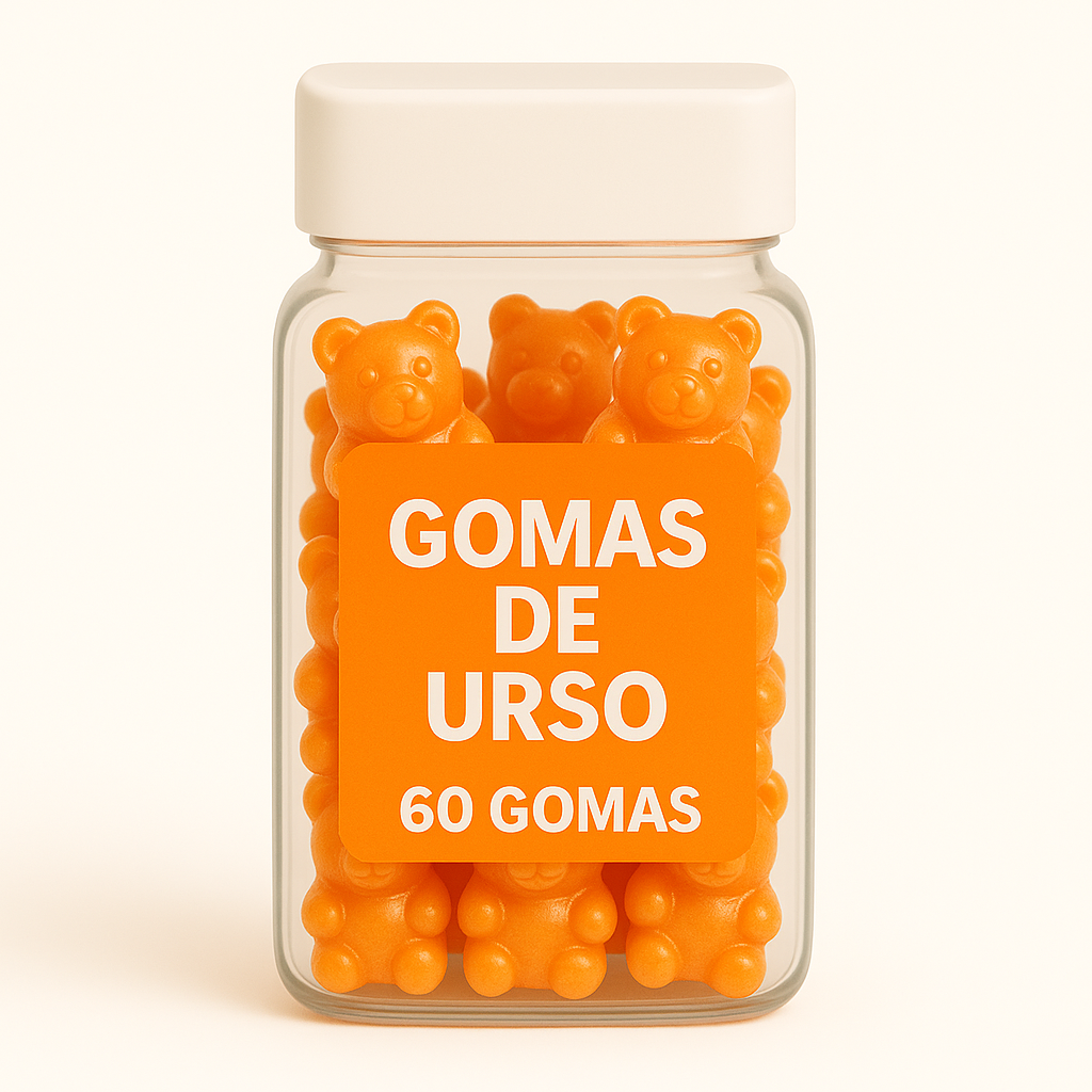 Terceirização de Gummies Foco e Memória URSO (500-1000 unidades) 60 gomas