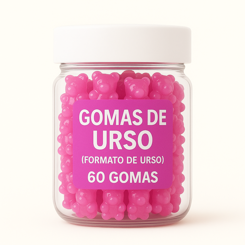 Terceirização de Gummies Foco e Memória URSO (500-1000 unidades) 60 gomas