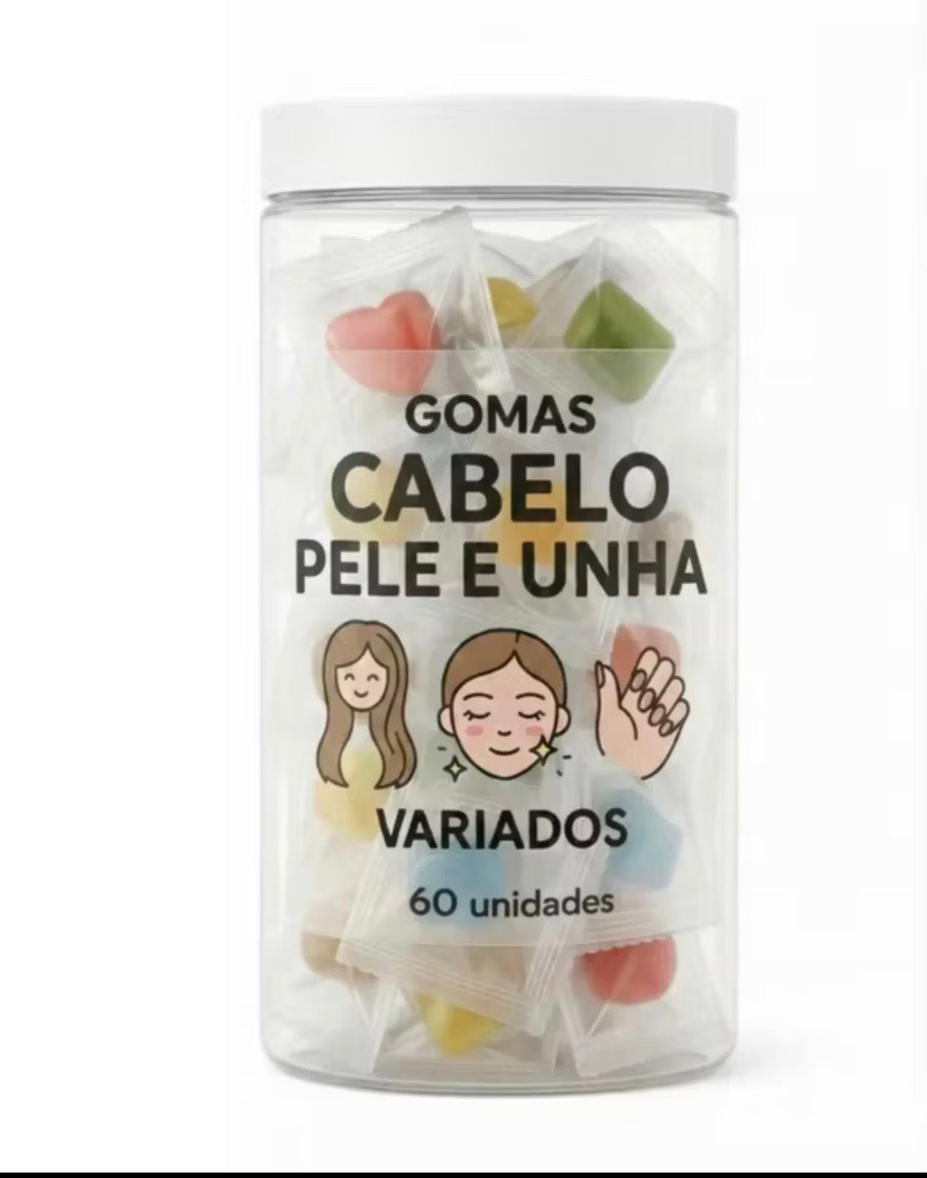 Big Gummies Sabores Variados Whey Protein, Creatina e Cabelo, Pele & Unhas