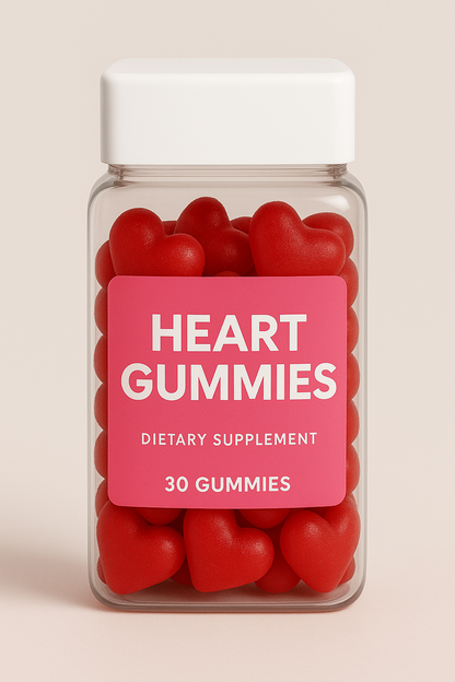 Terceirização de Gummies Cabelo Pele e Unha CORAÇÃO (500-1000 unidades) 30 gomas