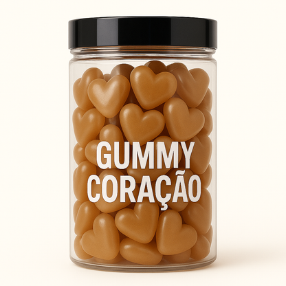 Terceirização de Gummies Whey CORAÇÃO (500-1000 unidades) 120 gomas