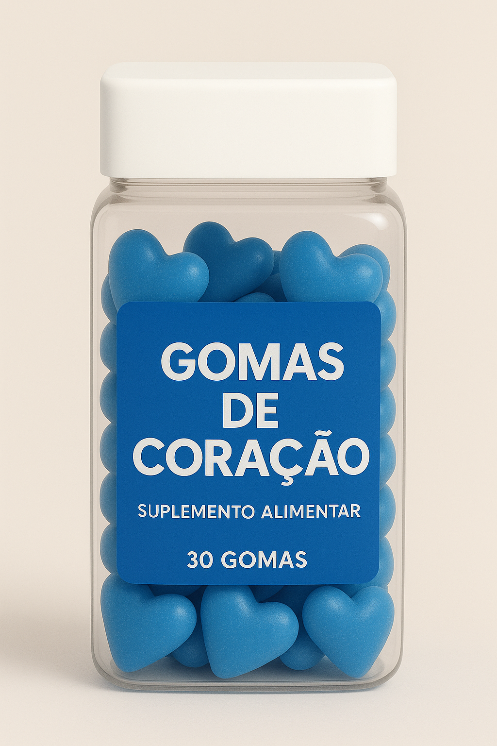 Terceirização de Gummies Cabelo Pele e Unha CORAÇÃO (500-1000 unidades) 30 gomas