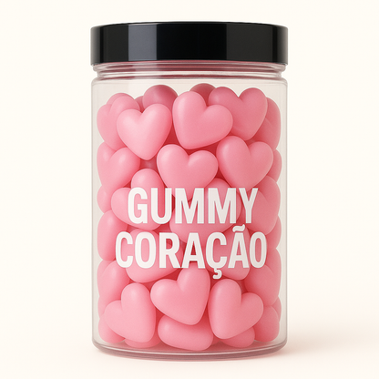 Terceirização de Gummies Whey CORAÇÃO (500-1000 unidades) 120 gomas