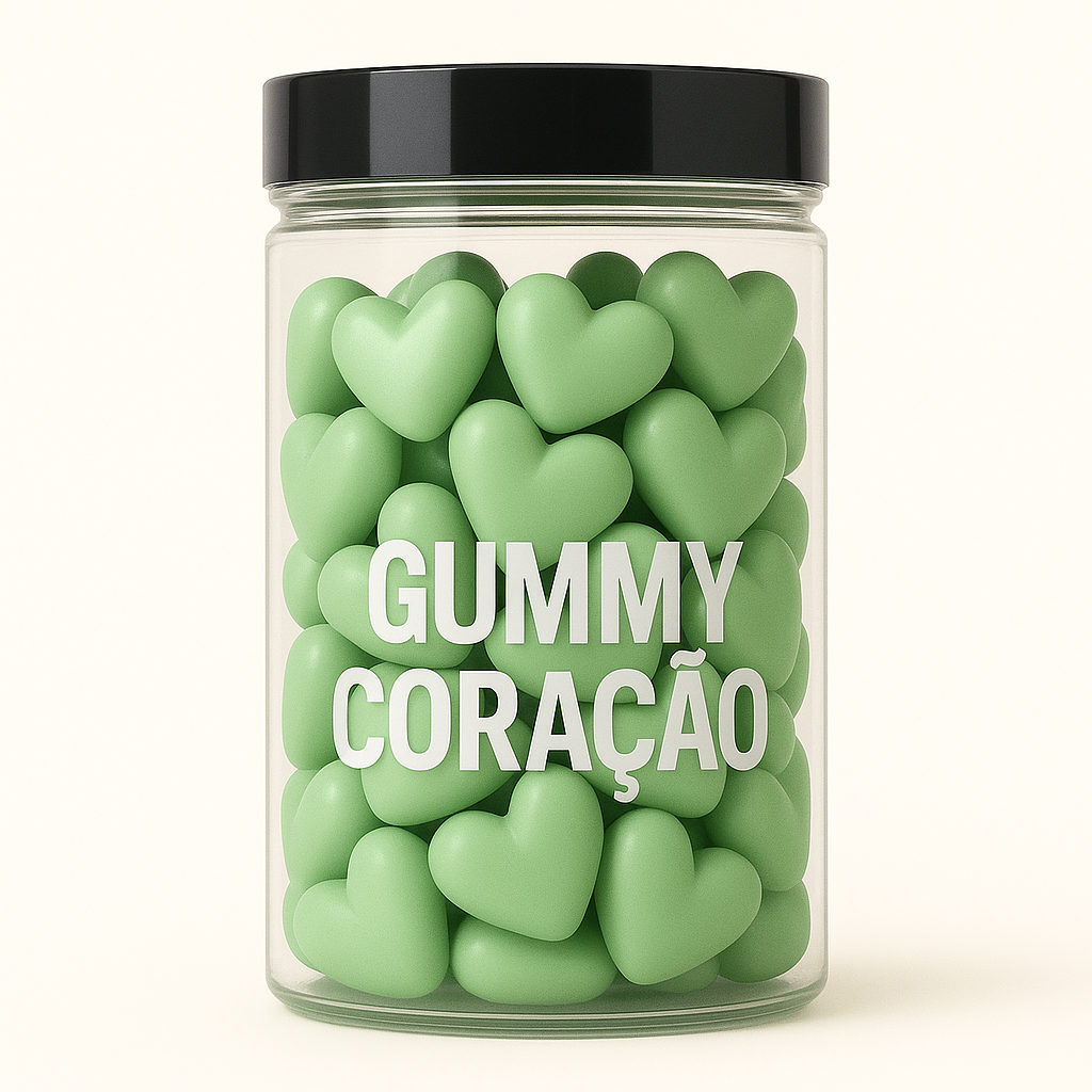Terceirização de Gummies Whey CORAÇÃO (500-1000 unidades) 120 gomas