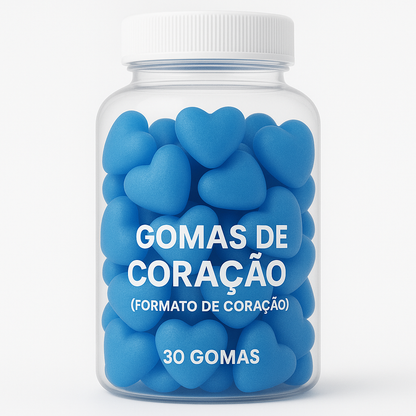 Terceirização de Gummies Cabelo Pele e Unha CORAÇÃO (500-1000 unidades) 30 gomas