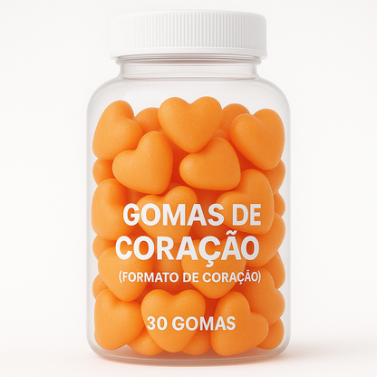 Terceirização de Gummies Cabelo Pele e Unha CORAÇÃO (500-1000 unidades) 30 gomas
